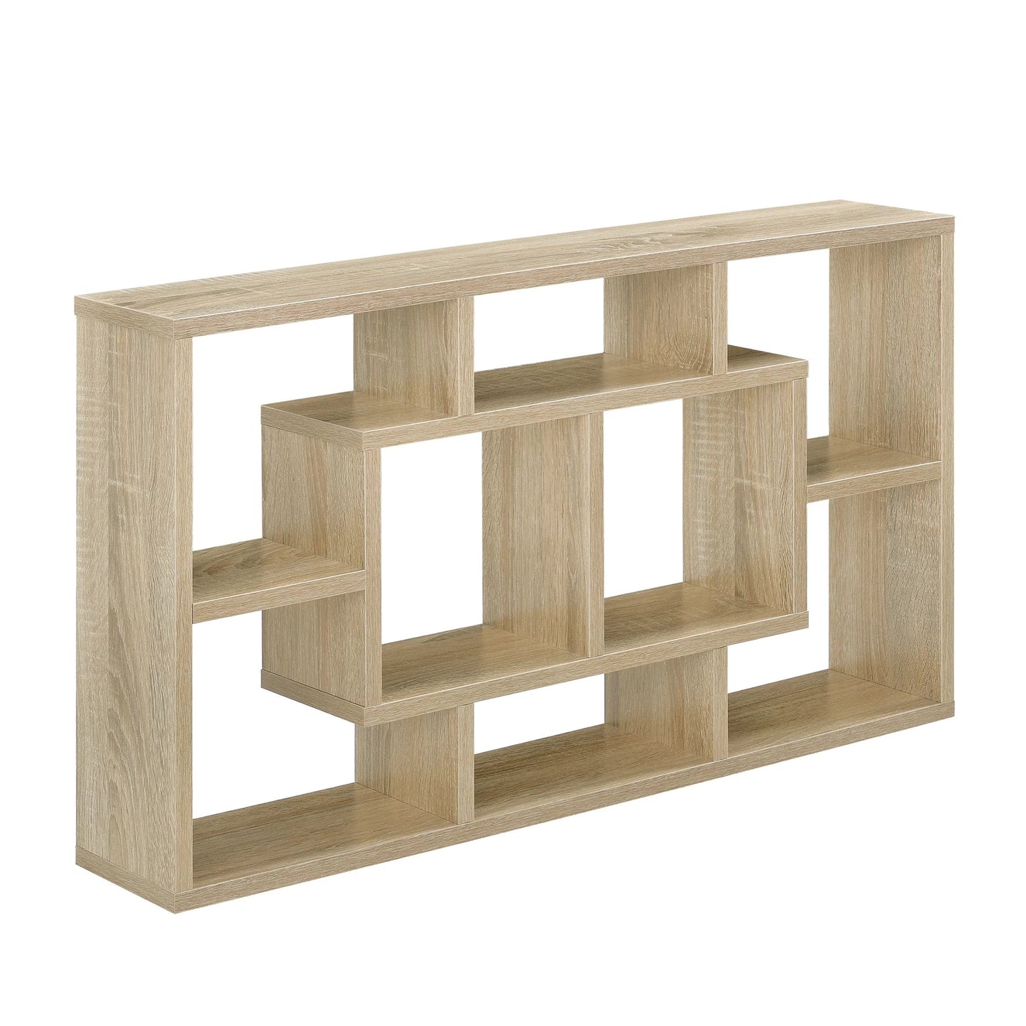 In And OutdoorMatch Wandrek Josiah - 8 Vakken - Wandkast - 85x16x47,5 cm - Eikenkleurig - Spaanplaat - Modern Design Wandplank