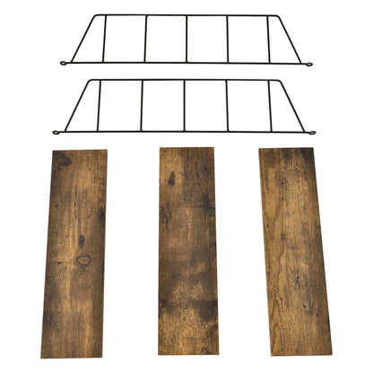 In And OutdoorMatch Wandrek Zilo - 3 planken - Wandkast - 60x23x63cm - Eikenkleurig - Spaanplaat - Modern Design Wandplank