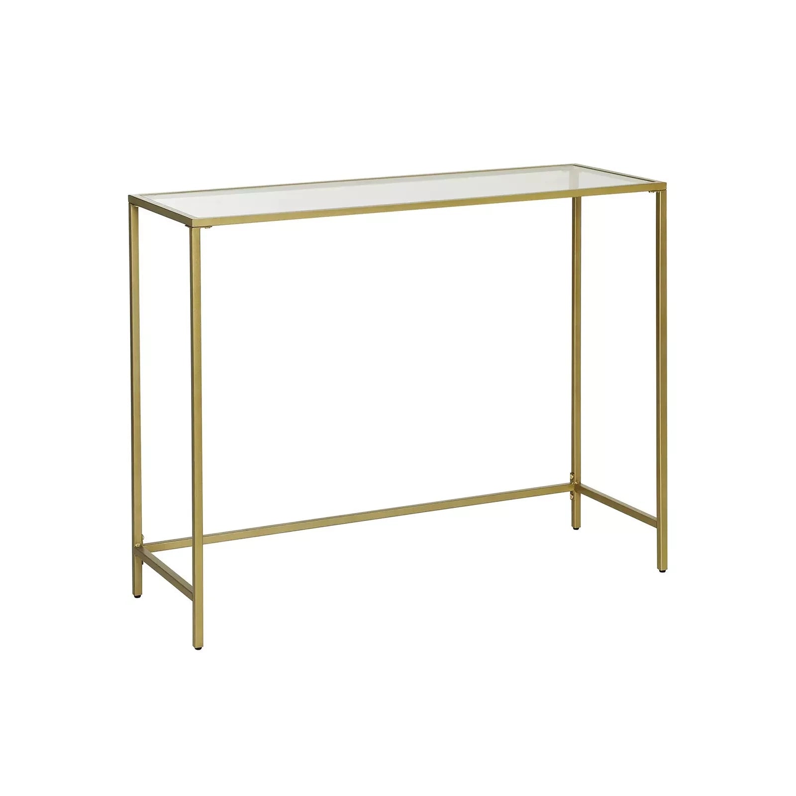 In And OutdoorMatch Wandtafel Velma - Console tafel - Sidetable - Haltafel - Goud - 100x35x80cm Consoletafel