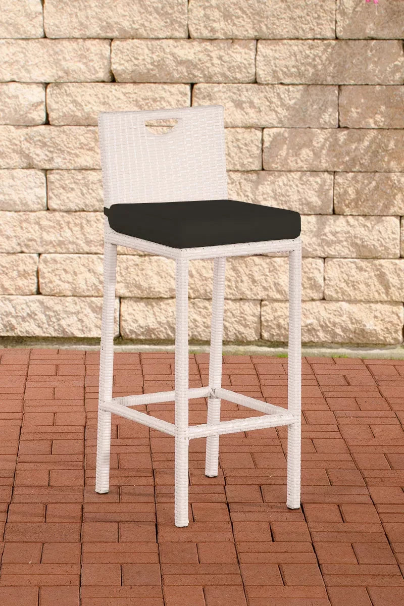 In And OutdoorMatch barkruk Brandyn - Antraciet - Met rugleuning - Ergonomisch - Set van 1 - Barstoelen - Keuken - Grijs - Zithoogte 75cm Barkrukken / hocker