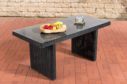 In And OutdoorMatch tuintafel Dillon - tuintafel kunststof - tuintafels - tafel - Glazen tafel - 80 x 160 x 74 cm Garden Table