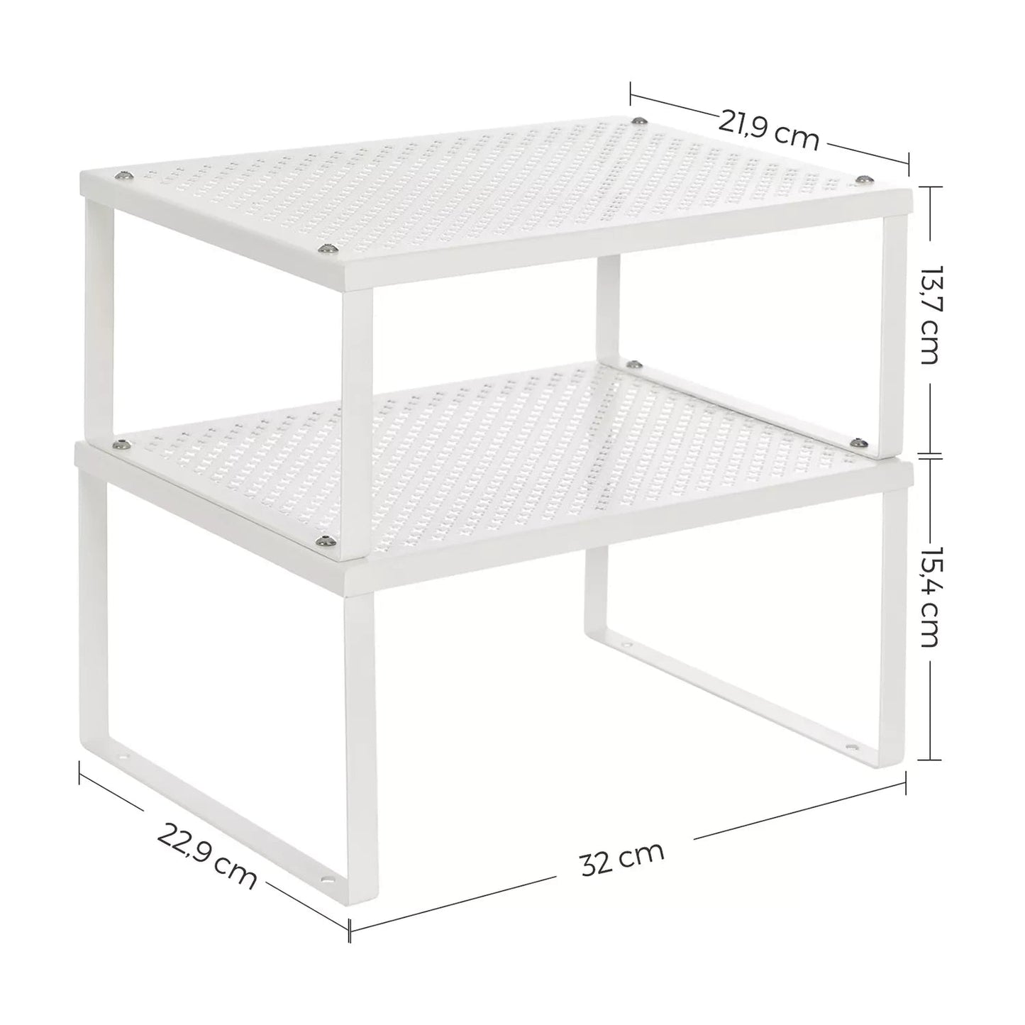 In En OutdoorMatch Keukenorganizers Loma - Set van 2 - Voor Aanrecht - Opbergrek - Spoelbak - Kruidenrek - Kastorganizer - Badkamerorganizer storage rack