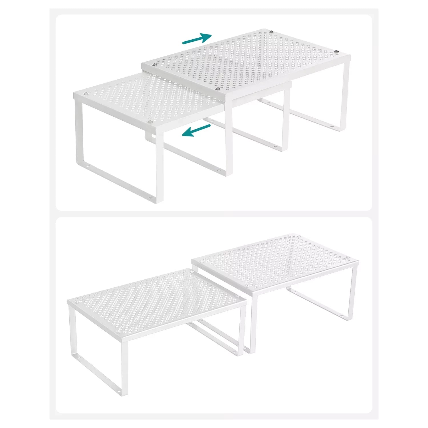 In En OutdoorMatch Keukenorganizers Loma - Set van 2 - Voor Aanrecht - Opbergrek - Spoelbak - Kruidenrek - Kastorganizer - Badkamerorganizer storage rack