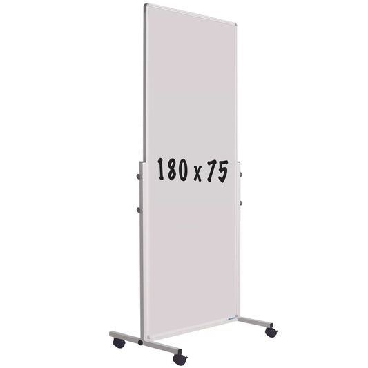 Mobiel whiteboard gelakt staal PRO Everette - Weekplanner - Maandplanner - Jaarplanner - Magnetisch - Wit - 180x75cm Whiteboards