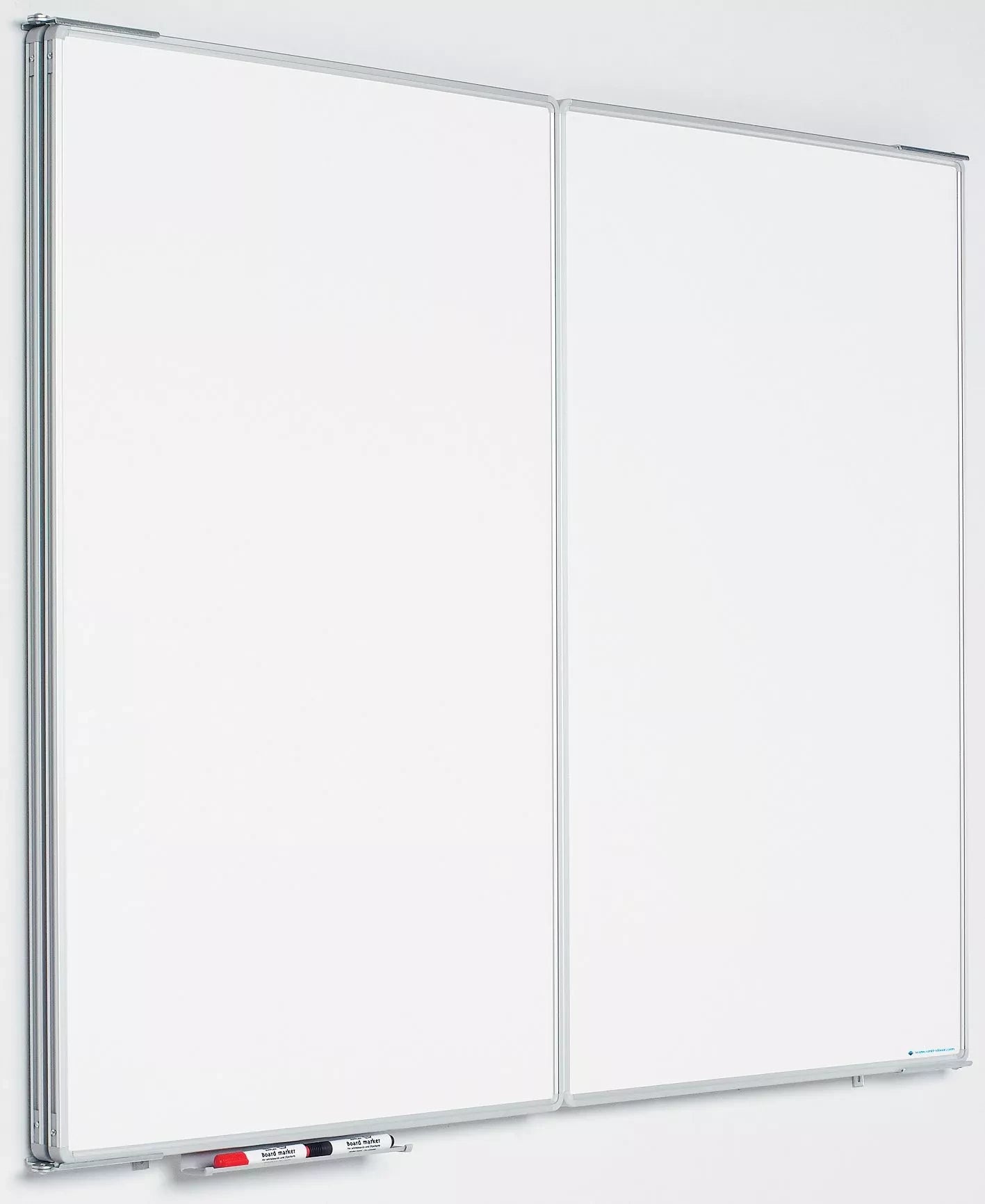 Vijfzijdig whiteboard RC10 profiel Mathews - Magnetisch - Emaille staal Wit - 120x200cm Whiteboards