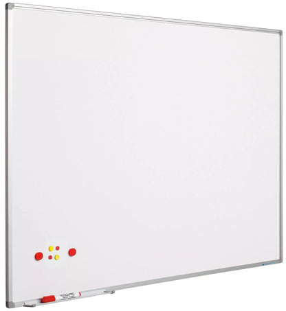 Whiteboard Leonard - Geverfd staal - Magnetisch - Wit - 100x200cm Whiteboards