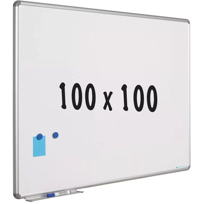 Whiteboard Tamika - Emaille staal - Wit - magnetisch - 100x100cm Whiteboards