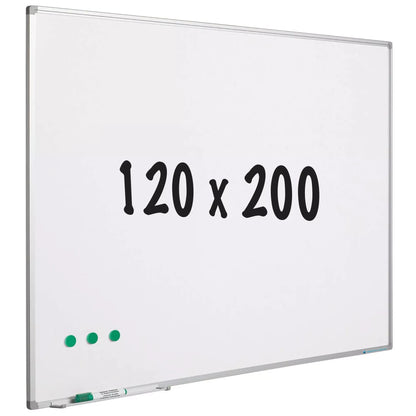 Whiteboard geëmailleerd staal Alex - Wit - Magnetisch - 120x200cm Whiteboards