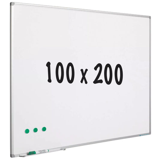 Whiteboard geëmailleerd staal Marian - Wit - Magnetisch - 100x200cm Whiteboards